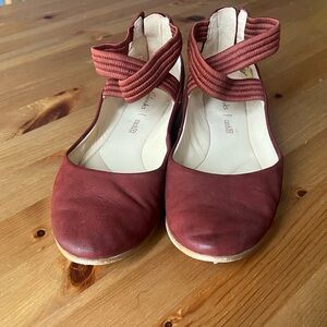 Clarks Rust Leather Ballet Flats